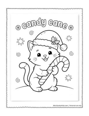 CANDY CANE Coloring pages 29.7