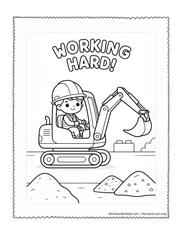 Construction Coloring Pages - EXCAVATOR