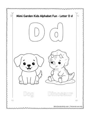 Letter D Coloring Pages