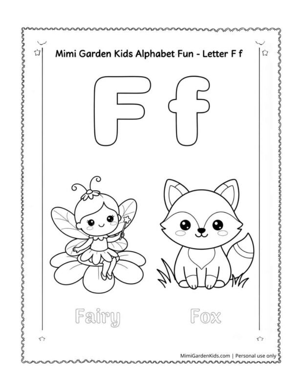 Letter F Coloring Pages thumb