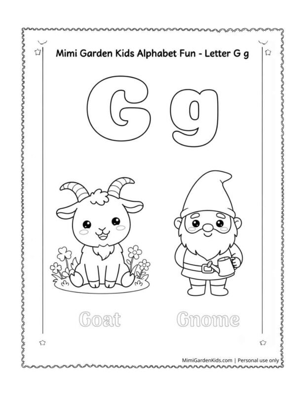 Letter G Coloring Pages thumb