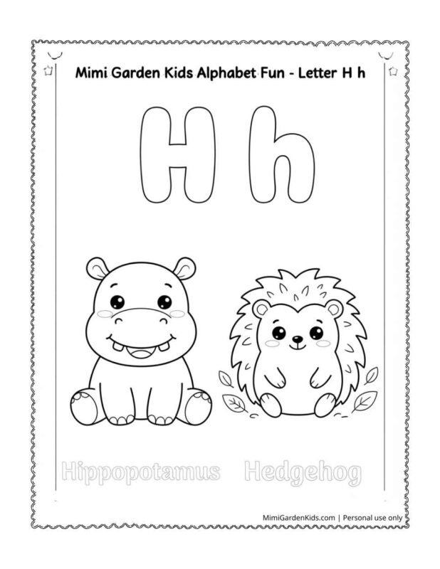 Letter H Coloring Pages thumb