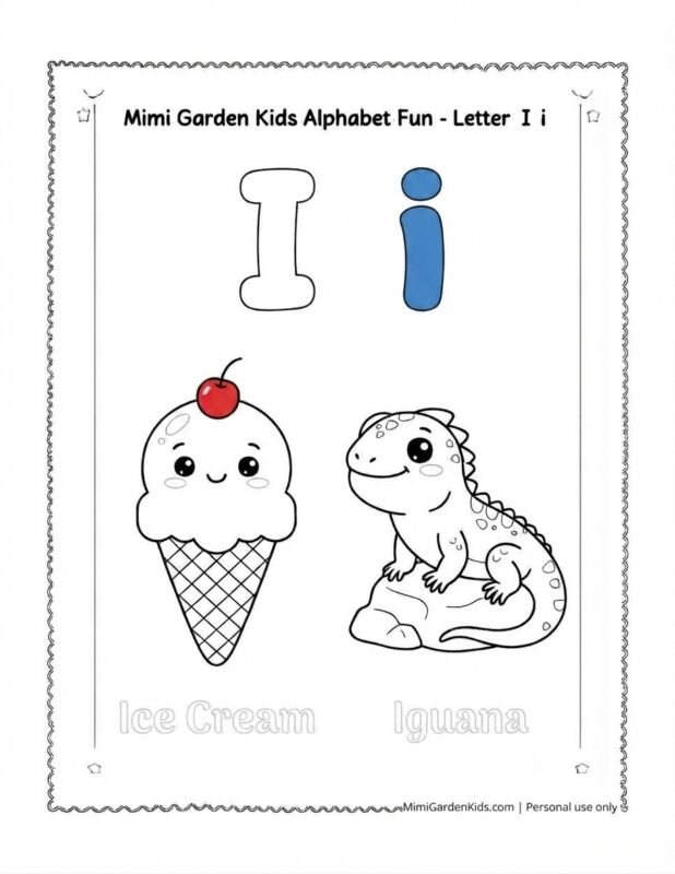 Letter I Coloring Pages thumb