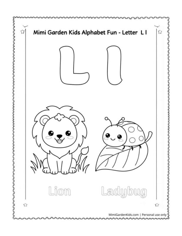 Letter L Coloring Pages