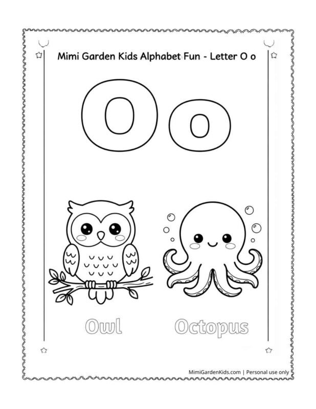 Letter O Coloring Pages