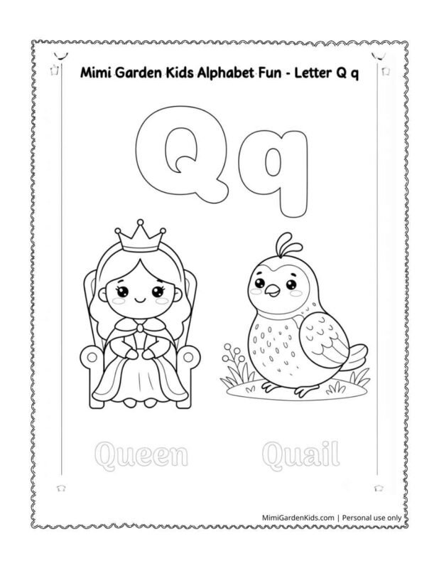 Letter Q Coloring Pages