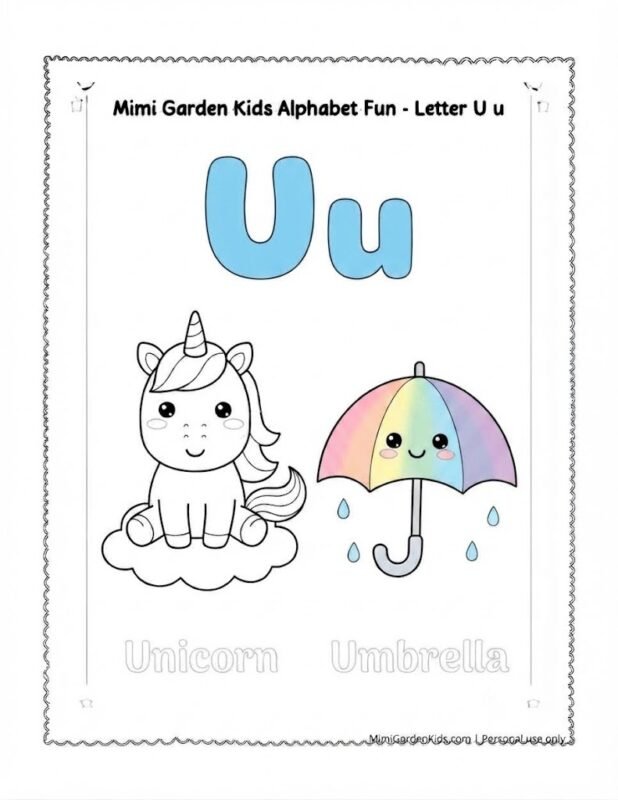 Letter U Coloring Pages new