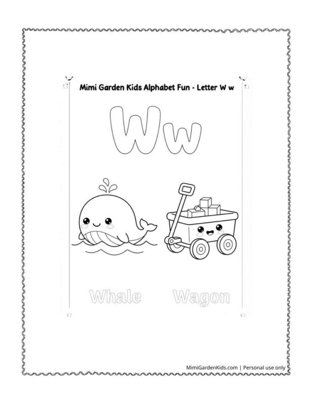 Letter W Coloring Pages