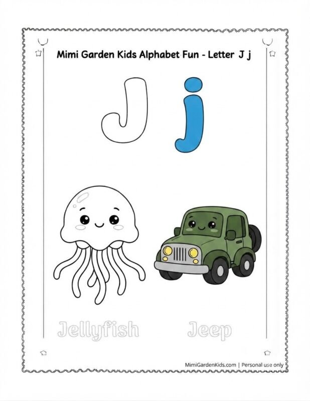 Letter j Coloring Pages thumb ok