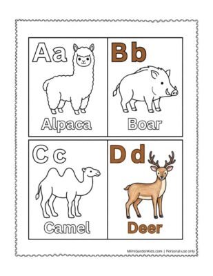 animal alphabet coloring pages abcd jpeg thum 2