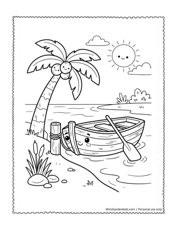 boat coloring pages