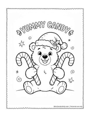 candy cane Coloring pages
