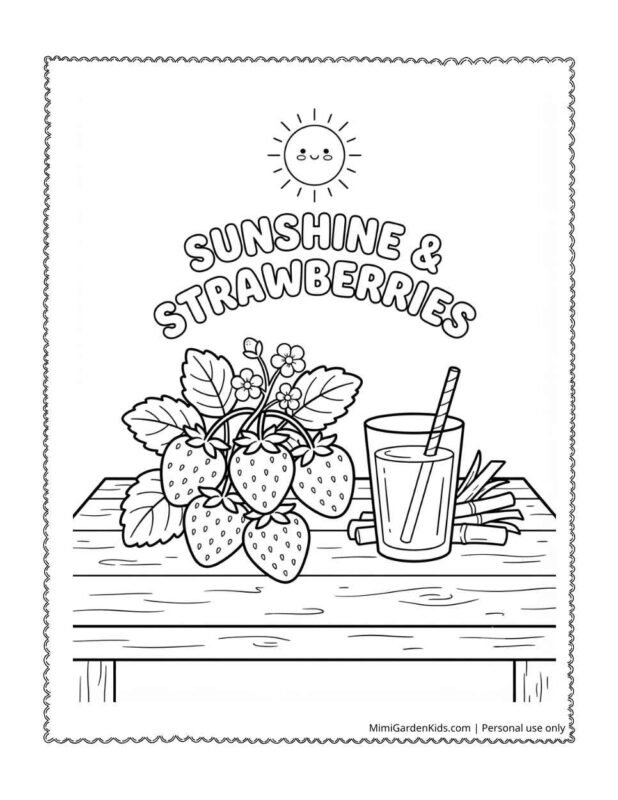coloring pages strawberries 2