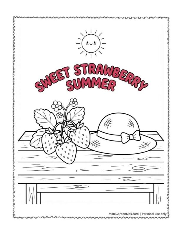 coloring pages strawberries