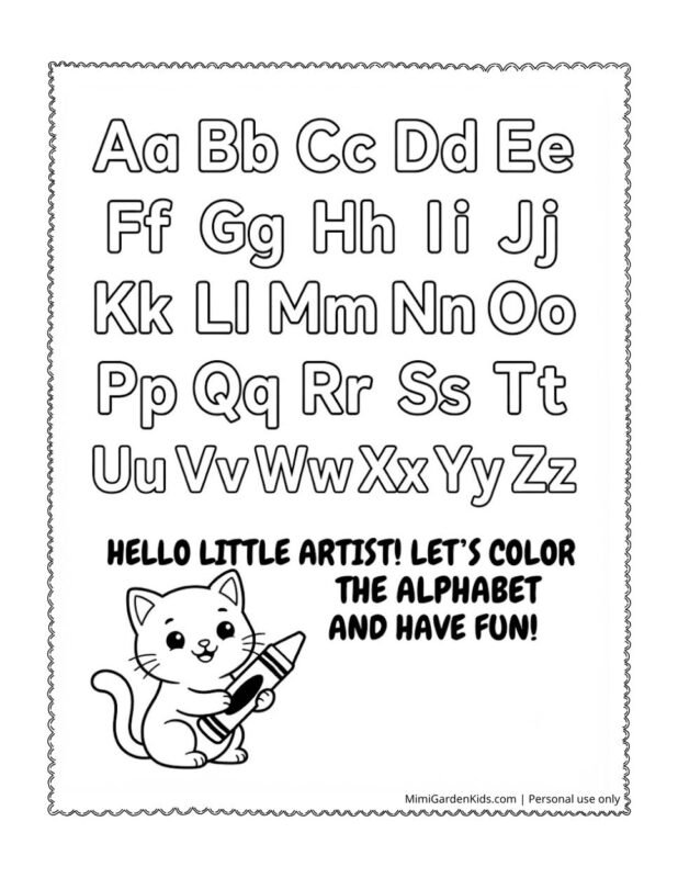 complete alphabet coloring sheets jpeg thum