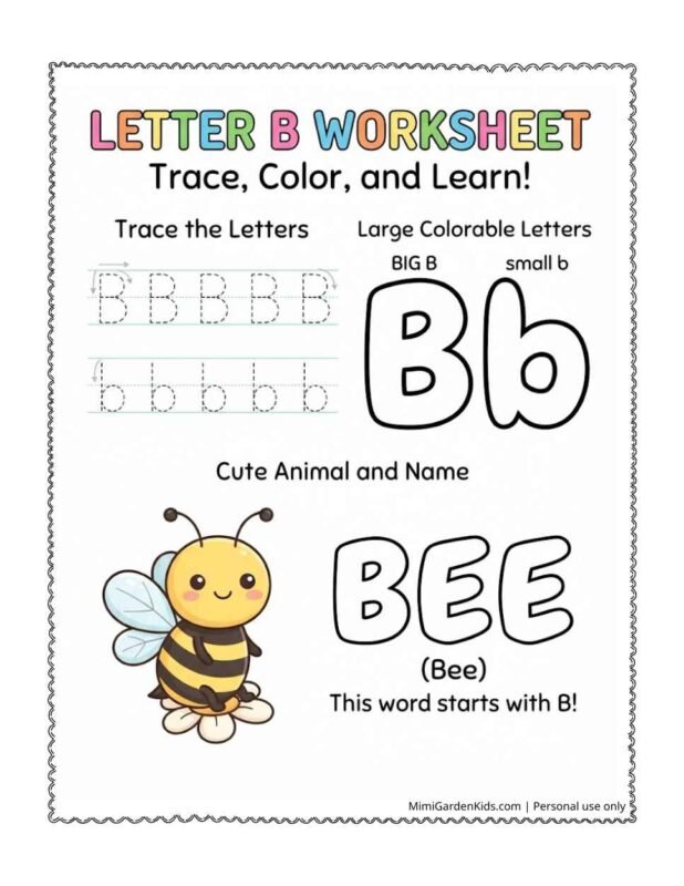 letter b printable worksheet thumb 1