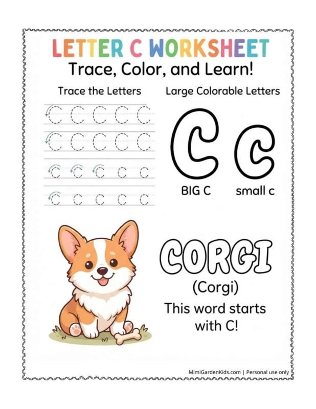 letter c worksheet printable thumb 1