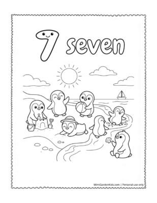 number 7 coloring page