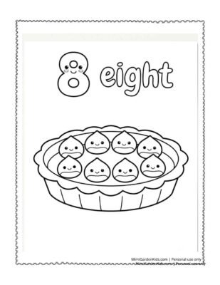 number 8 coloring page