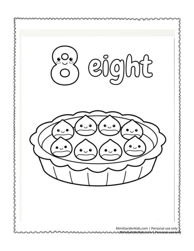 number 8 coloring page