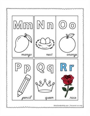 preschool alphabet coloring pages mnopqr jpeg 2