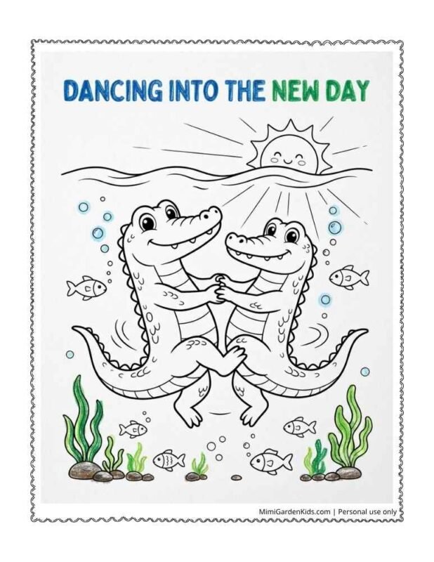 alligator color pages