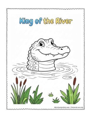 alligator coloring page