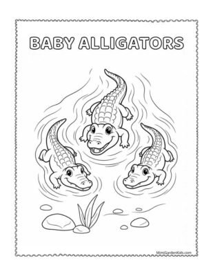 alligator coloring page printable