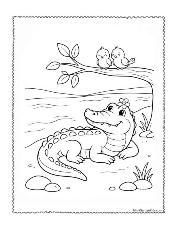 alligator printable coloring pages