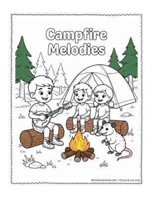 camping coloring pages free