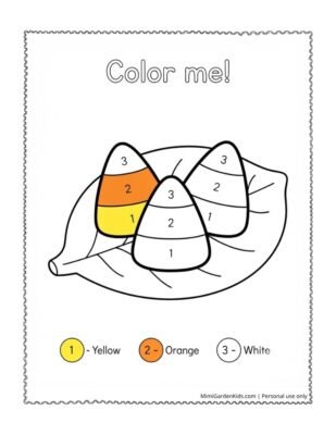 candy corn color page