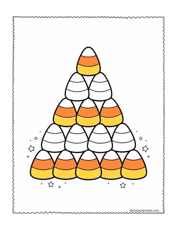 candy corn coloring pages