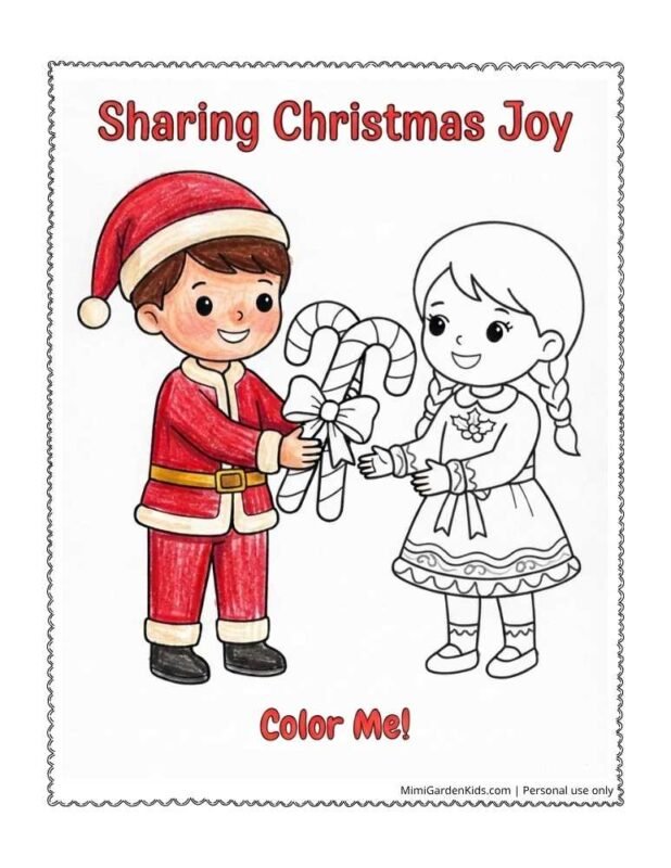 candycane coloring page