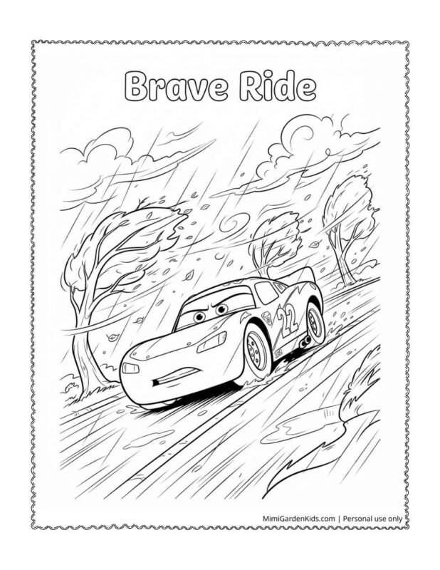 cars movie coloring page
