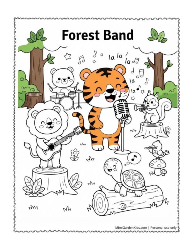 coloring music pages