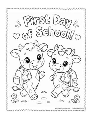 coloring page cow