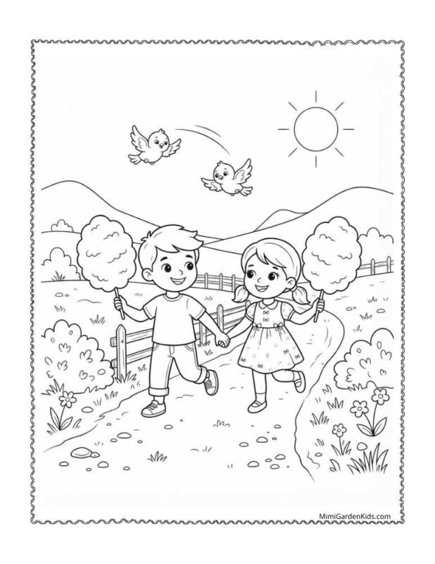 coloring pages cotton candy