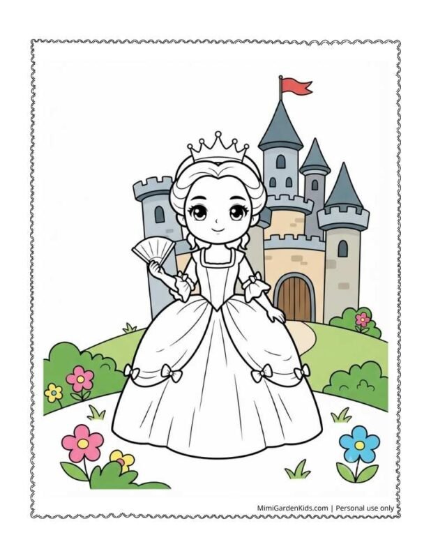 coloring pages for sleeping beauty