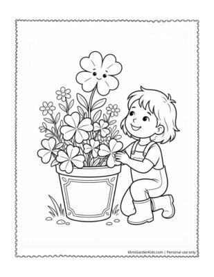 coloring pages four leaf clover