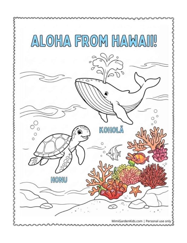 coloring pages hawaiian