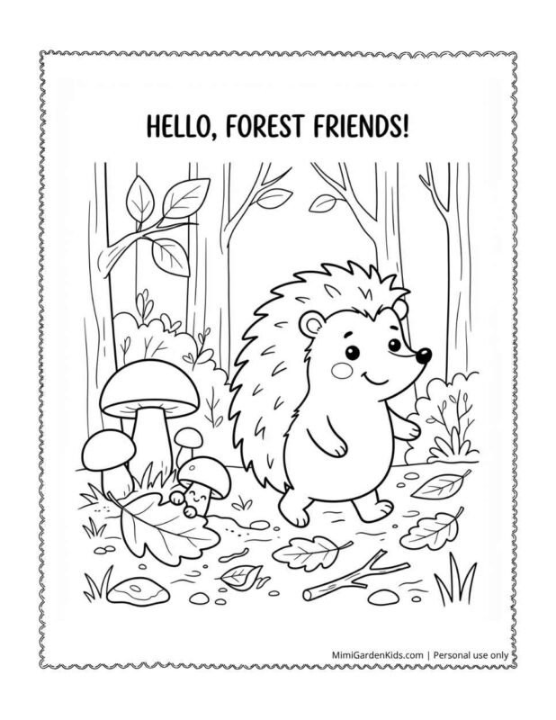 coloring pages hedgehog