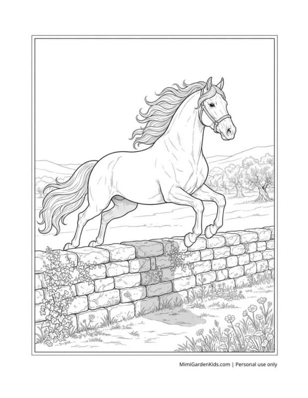 coloring pages horses free