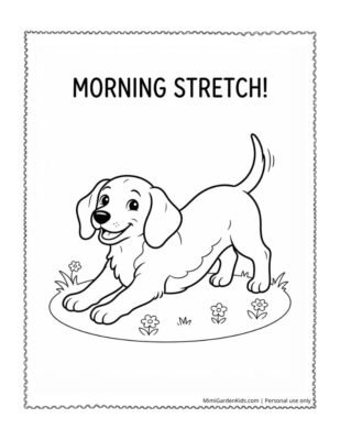 coloring pages of a cute puppy