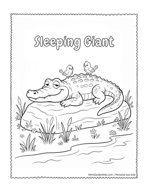 coloring pages of alligators