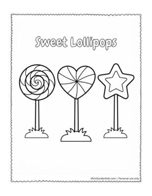 coloring pages of candy