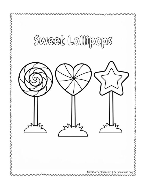 coloring pages of candy