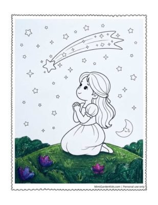 coloring pages of shooting stars