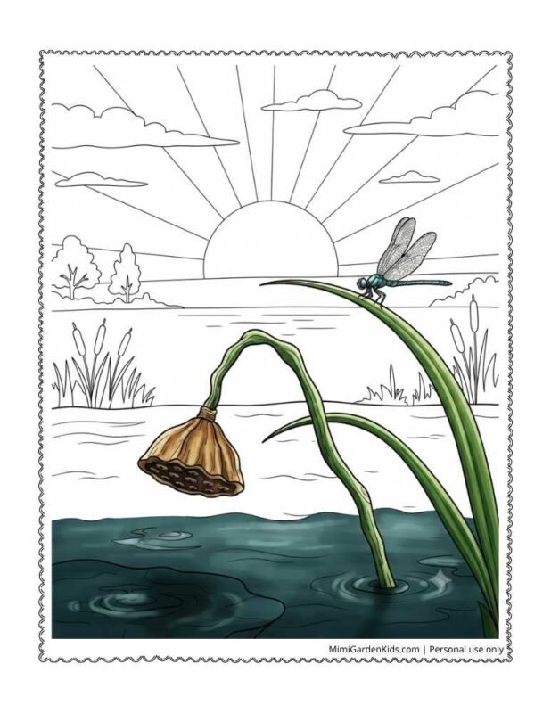 coloring pages of sunsets