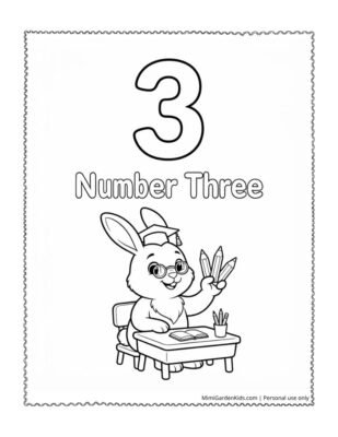 coloring pages of the number 3