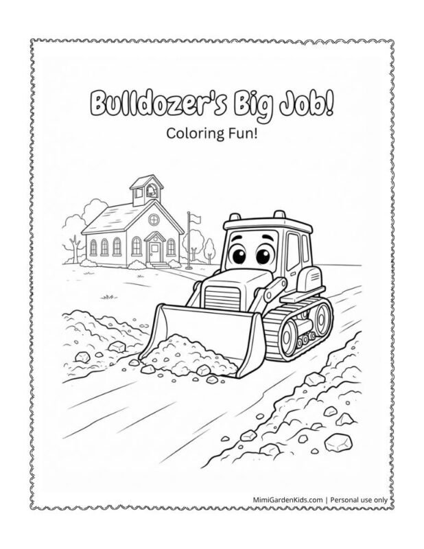 construction equipment coloring pages free